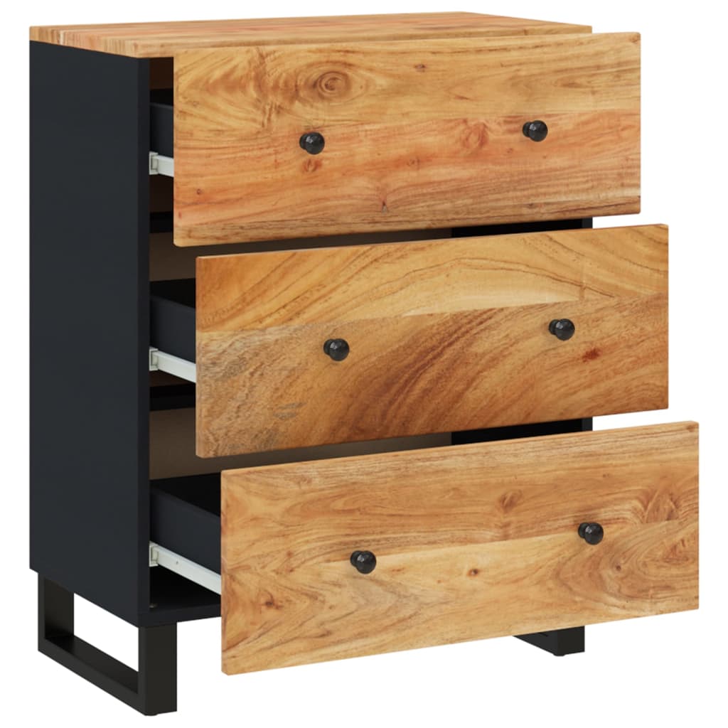 Buffets 2 pcs 60x33x75 cm bois massif d'acacia - XIOS