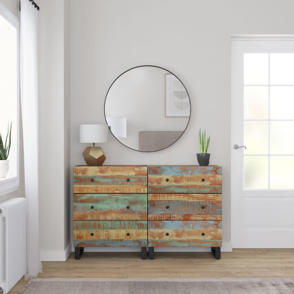 Buffets 2 pcs 60x33x75 cm Bois massif de récupération - XIOS