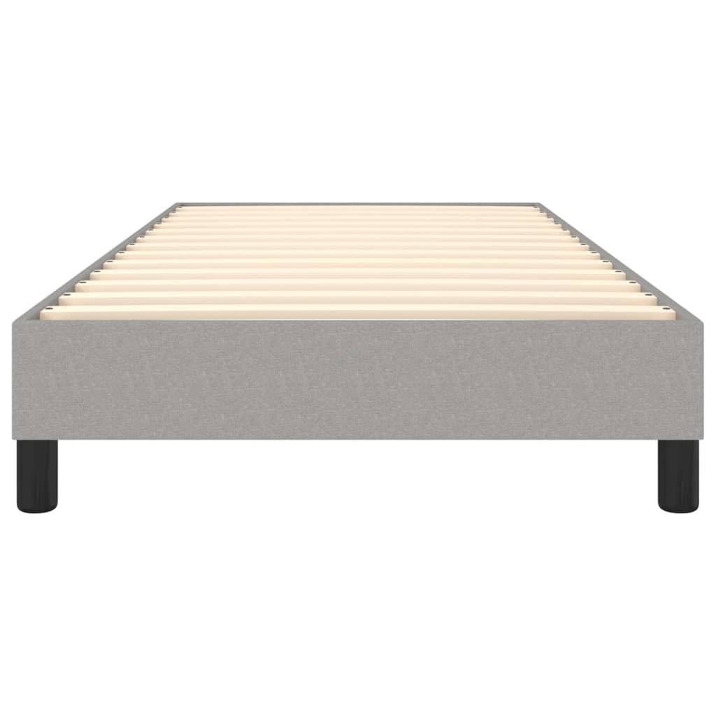 Cadre de lit sans matelas gris clair 90x190 cm tissu - XIOS