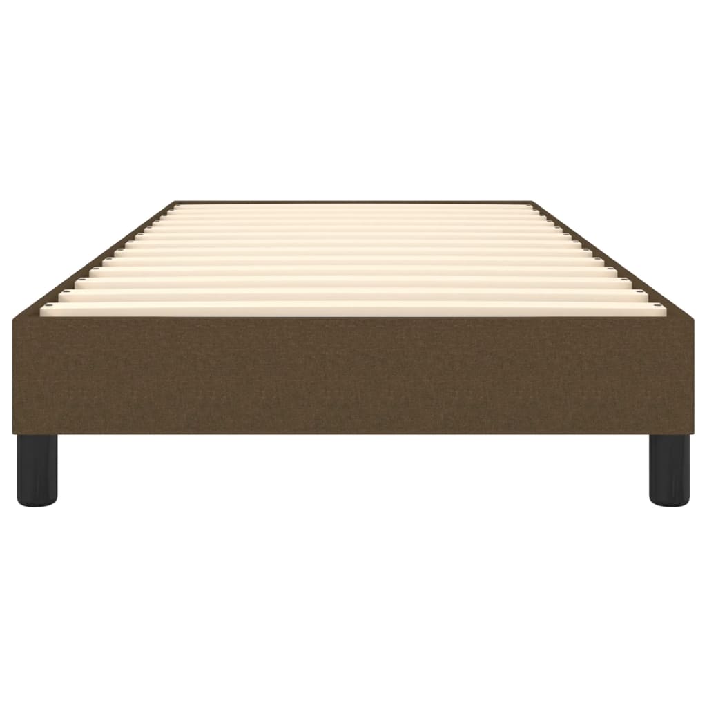 Cadre de lit sans matelas marron foncé 90x190 cm tissu - XIOS