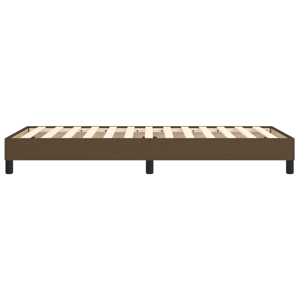 Cadre de lit sans matelas marron foncé 90x190 cm tissu - XIOS