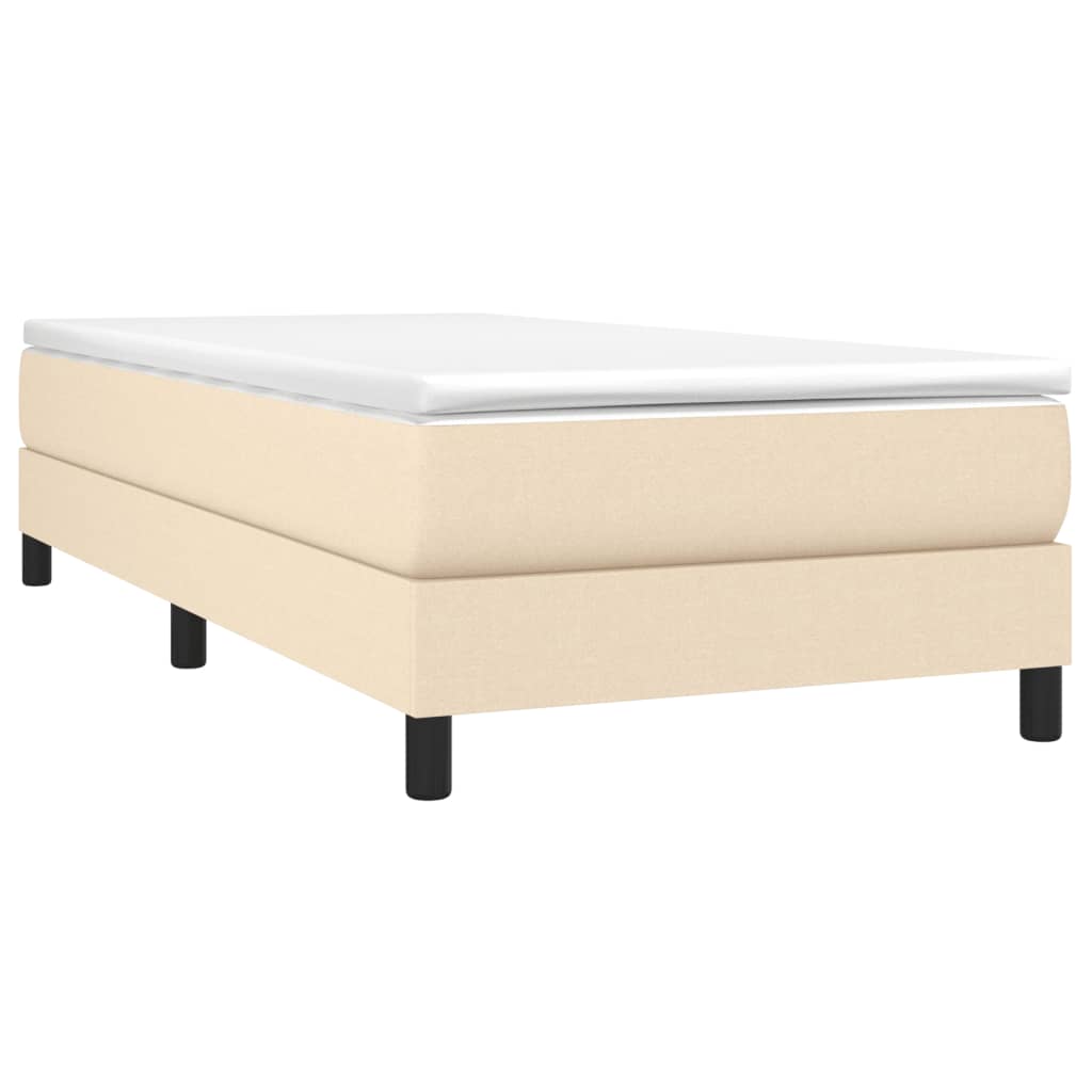 Cadre de lit sans matelas crème 90x190 cm tissu - XIOS