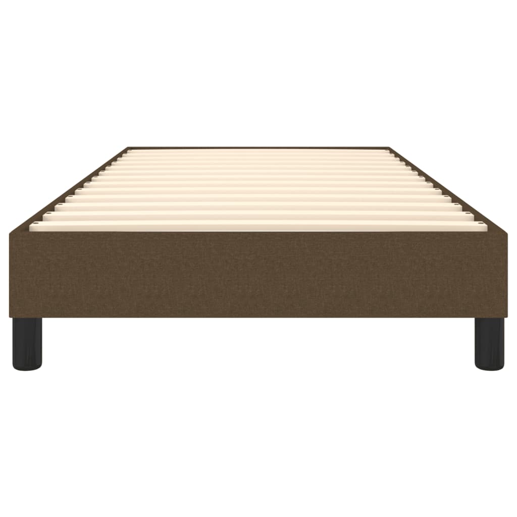 Cadre de lit à ressorts marron foncé 90x200 cm tissu - XIOS
