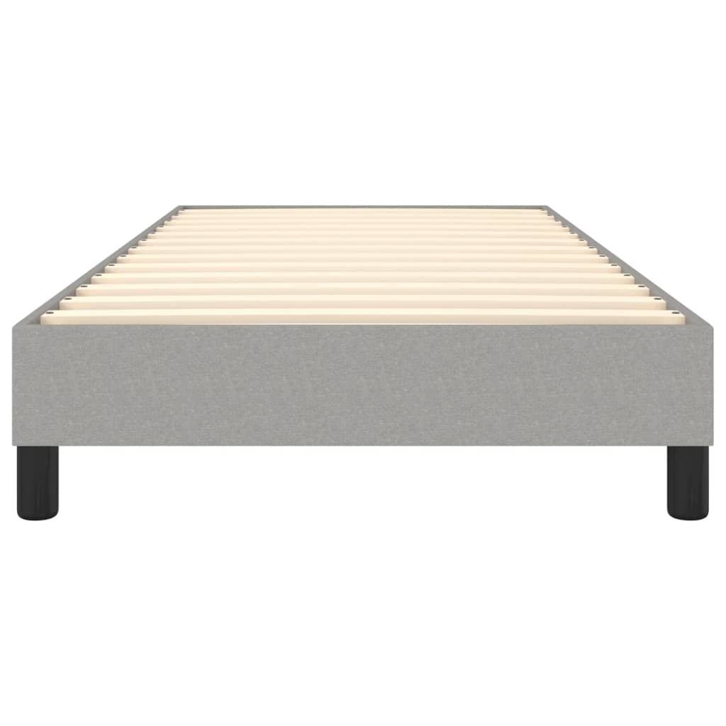 Cadre de lit sans matelas gris clair 100x200 cm tissu - XIOS