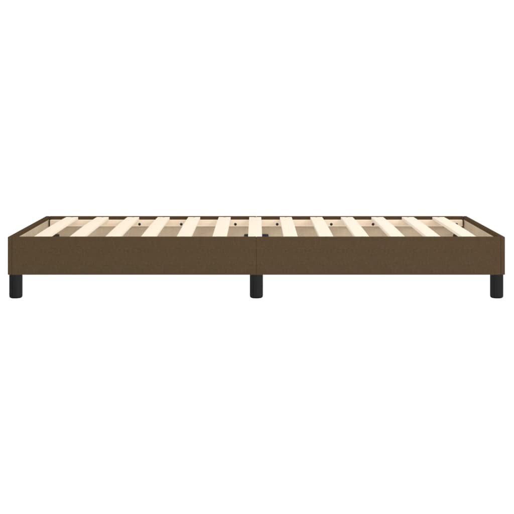 Cadre de lit sans matelas marron foncé 100x200 cm tissu - XIOS