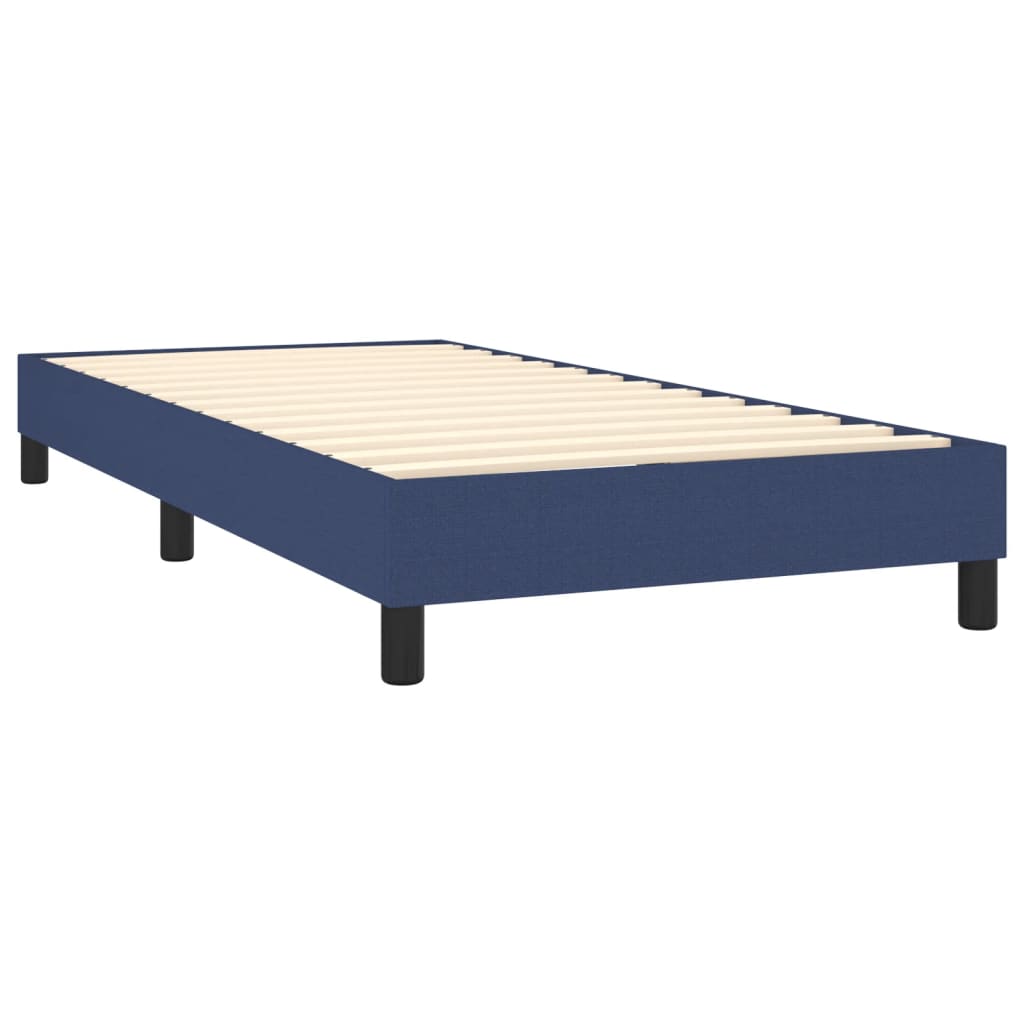 Cadre de lit sans matelas bleu 100x200 cm tissu - XIOS