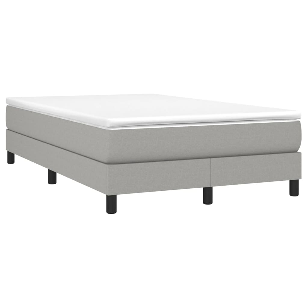 Cadre de lit sans matelas gris clair 120x200 cm tissu - XIOS