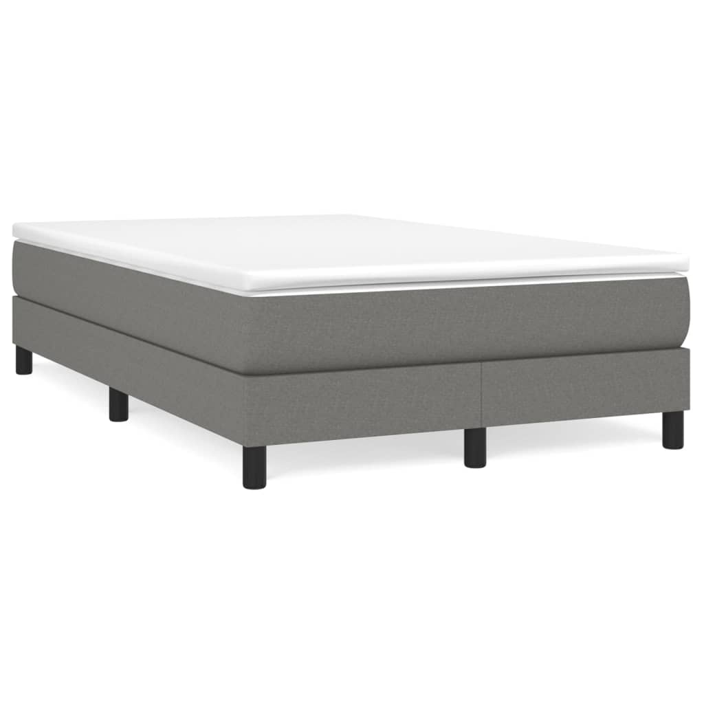 Cadre de lit sans matelas gris foncé 120x200 cm tissu - XIOS