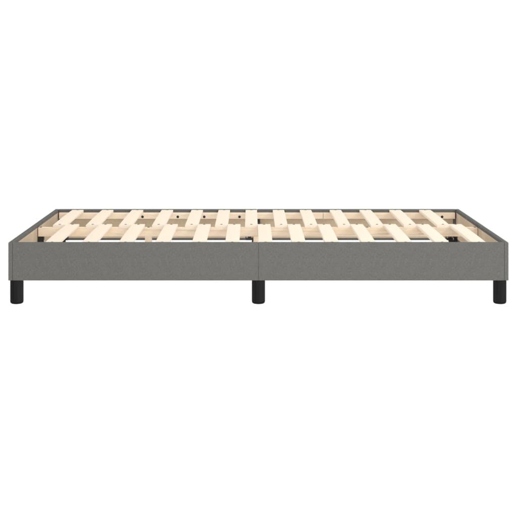 Cadre de lit sans matelas gris foncé 120x200 cm tissu - XIOS