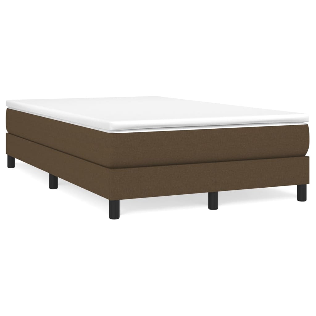 Cadre de lit sans matelas marron foncé 120x200 cm tissu - XIOS