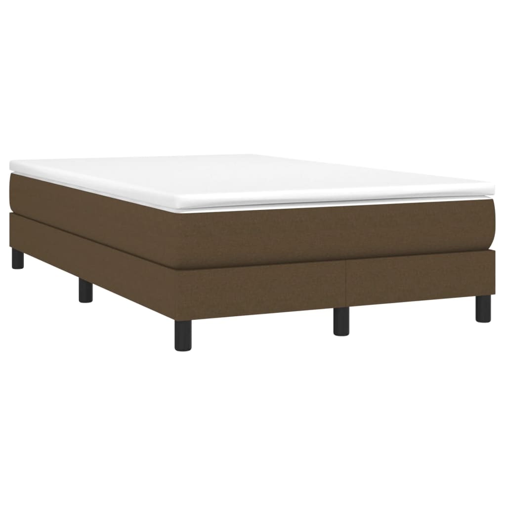 Cadre de lit sans matelas marron foncé 120x200 cm tissu - XIOS