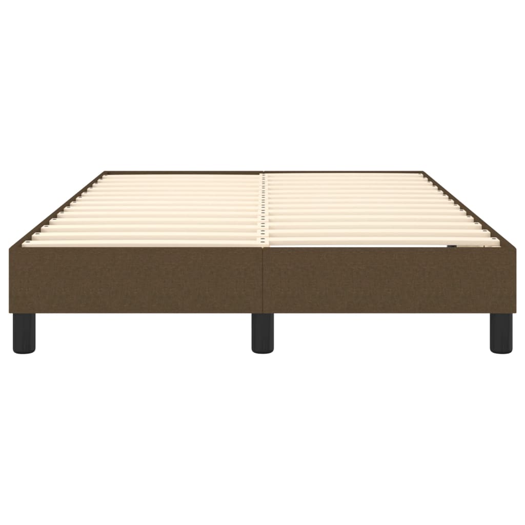 Cadre de lit sans matelas marron foncé 120x200 cm tissu - XIOS