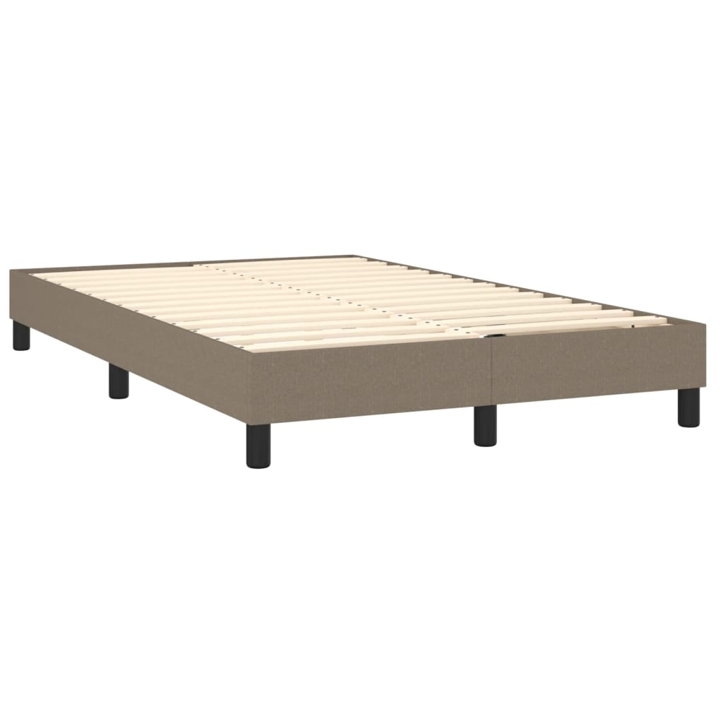 Cadre de lit sans matelas taupe 120x200 cm tissu - XIOS