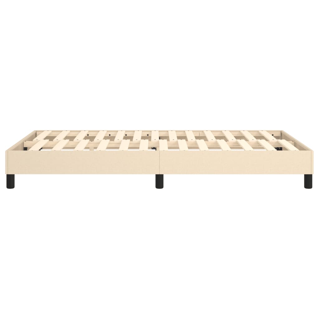 Cadre de lit sans matelas crème 120x200 cm tissu - XIOS