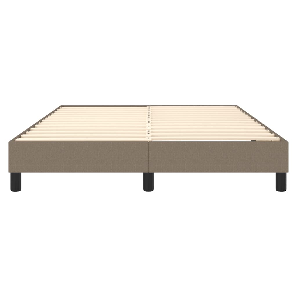 Cadre de lit à ressorts taupe 140x190 cm tissu - XIOS