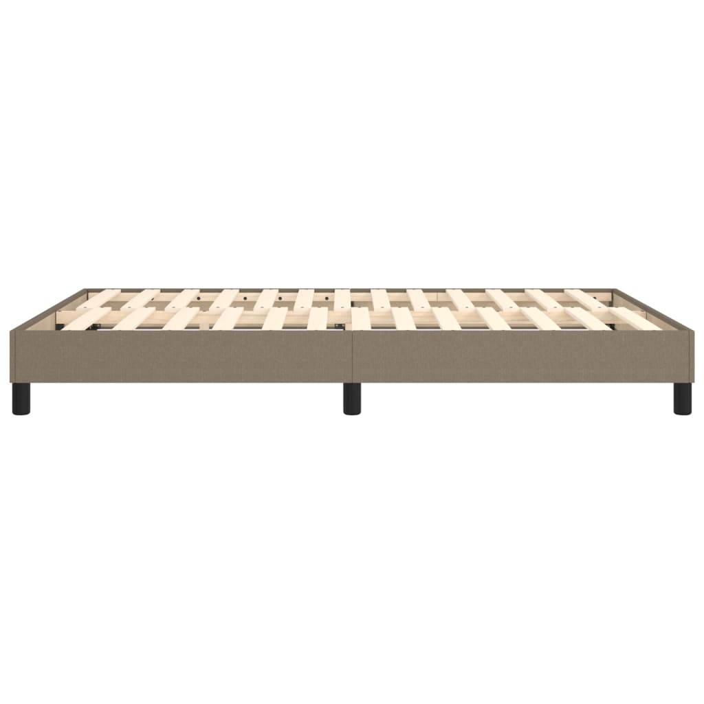 Cadre de lit à ressorts taupe 140x190 cm tissu - XIOS