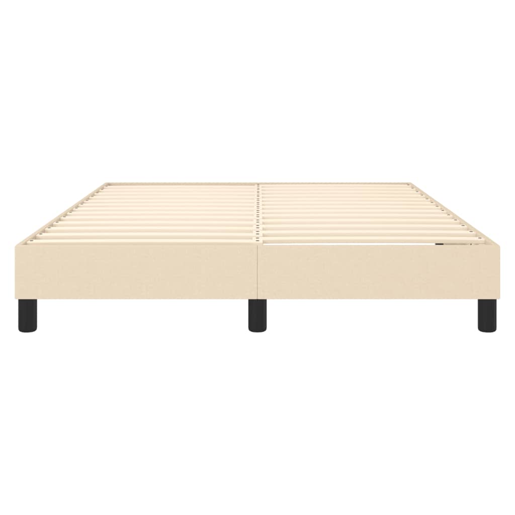 Cadre de lit à ressorts crème 140x190 cm tissu - XIOS