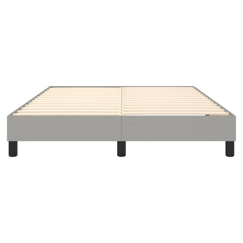 Cadre de lit sans matelas gris clair 140x200 cm tissu - XIOS