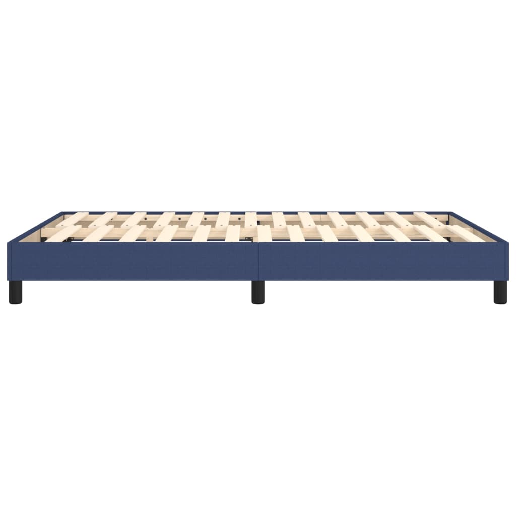 Cadre de lit sans matelas bleu 140x200 cm tissu - XIOS