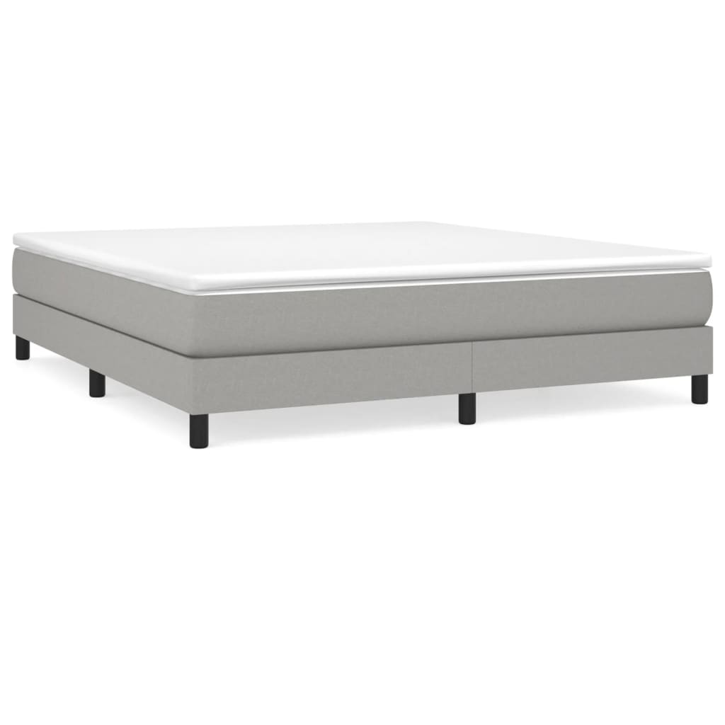 Cadre de lit sans matelas gris clair 160x200 cm tissu - XIOS