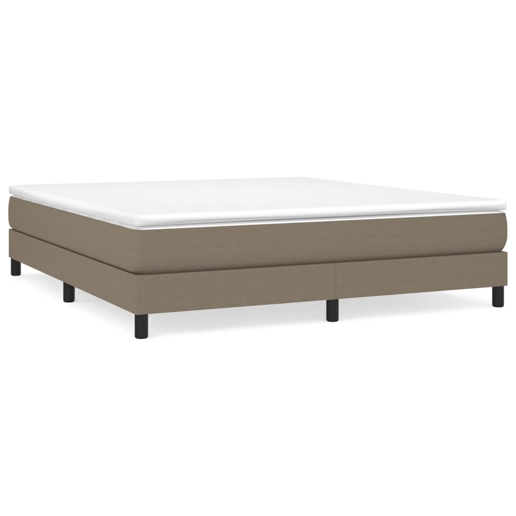 Cadre de lit sans matelas taupe 160x200 cm tissu - XIOS