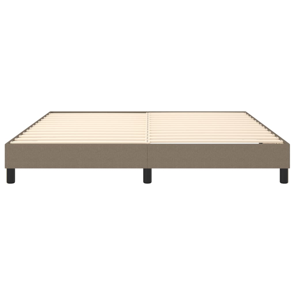 Cadre de lit sans matelas taupe 160x200 cm tissu - XIOS