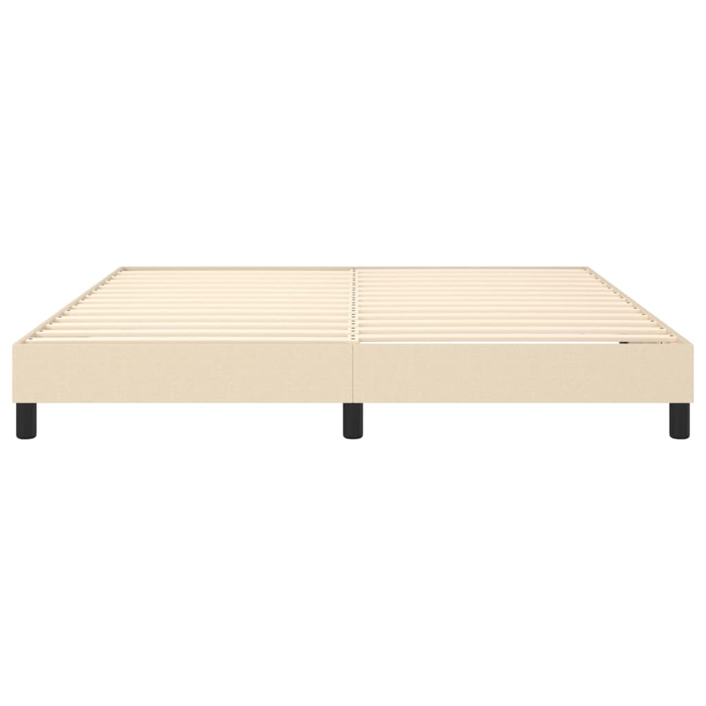 Cadre de lit sans matelas crème 160x200 cm tissu - XIOS