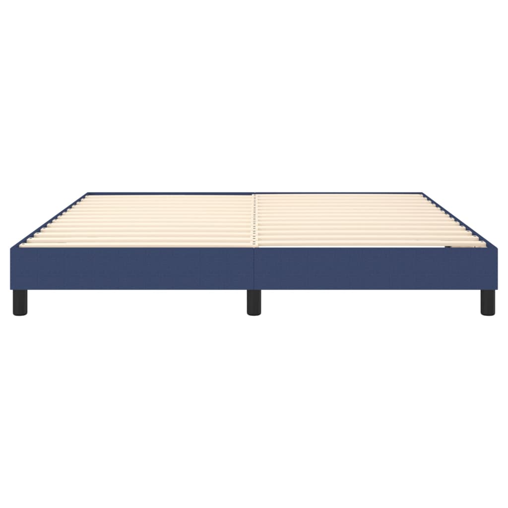 Cadre de lit sans matelas bleu 160x200 cm tissu - XIOS
