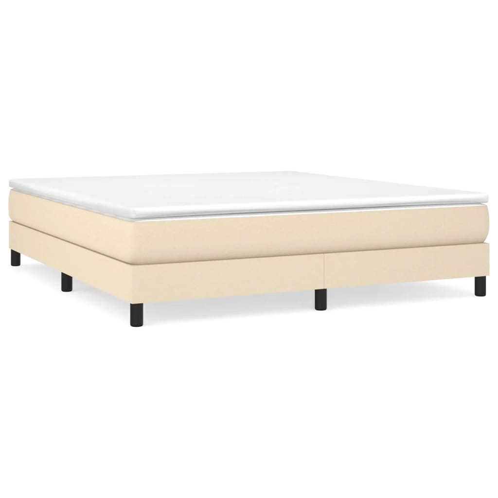 Cadre de lit sans matelas crème 180x200 cm tissu - XIOS
