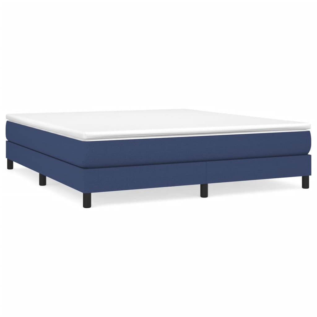 Cadre de lit sans matelas bleu 180x200 cm tissu - XIOS