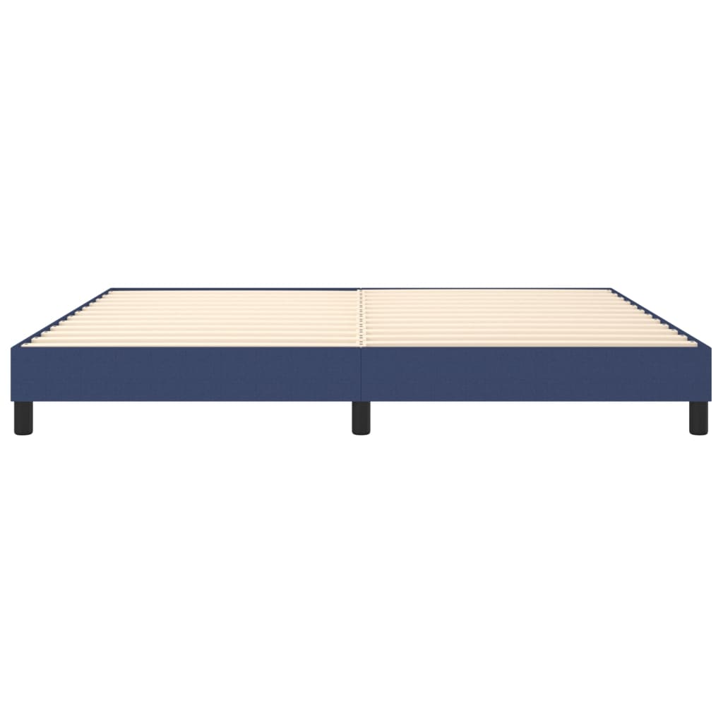 Cadre de lit sans matelas bleu 200x200 cm tissu - XIOS