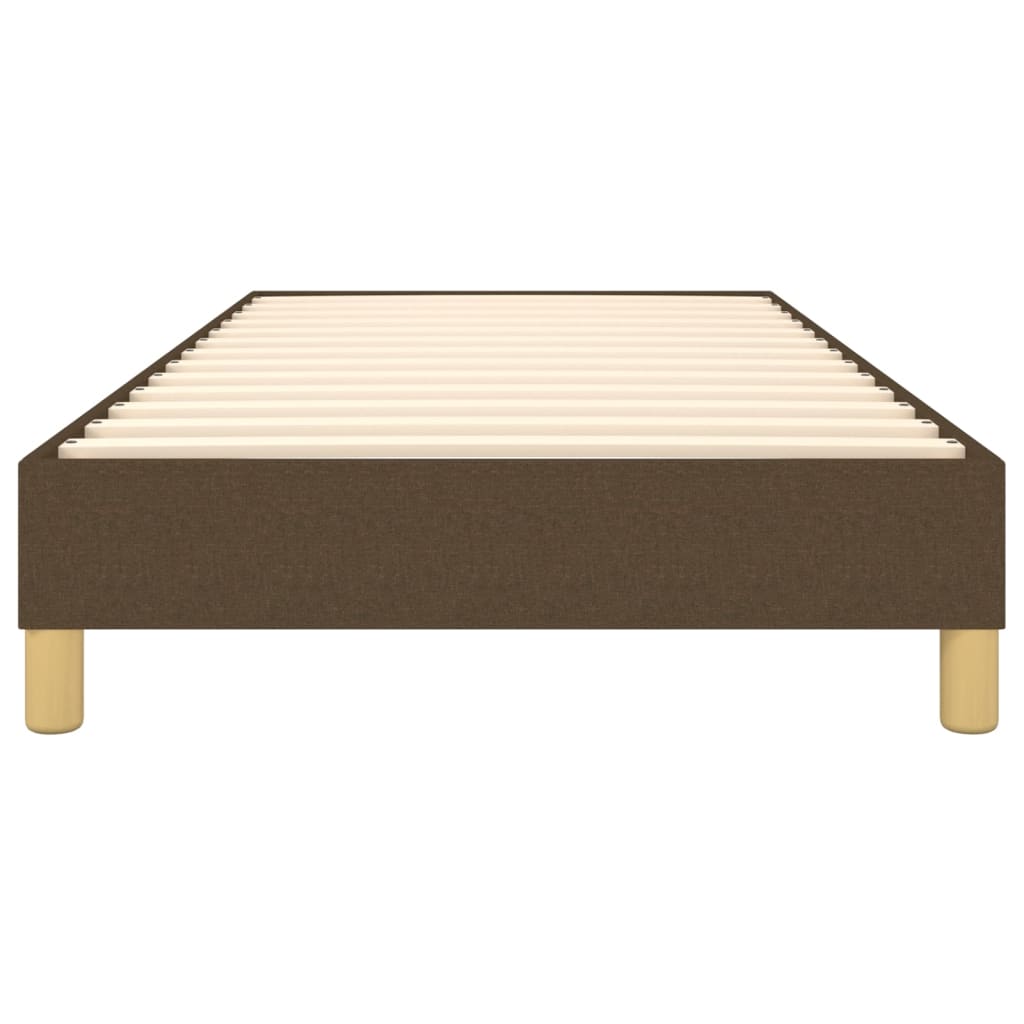 Cadre de lit sans matelas marron foncé 80x200 cm tissu - XIOS