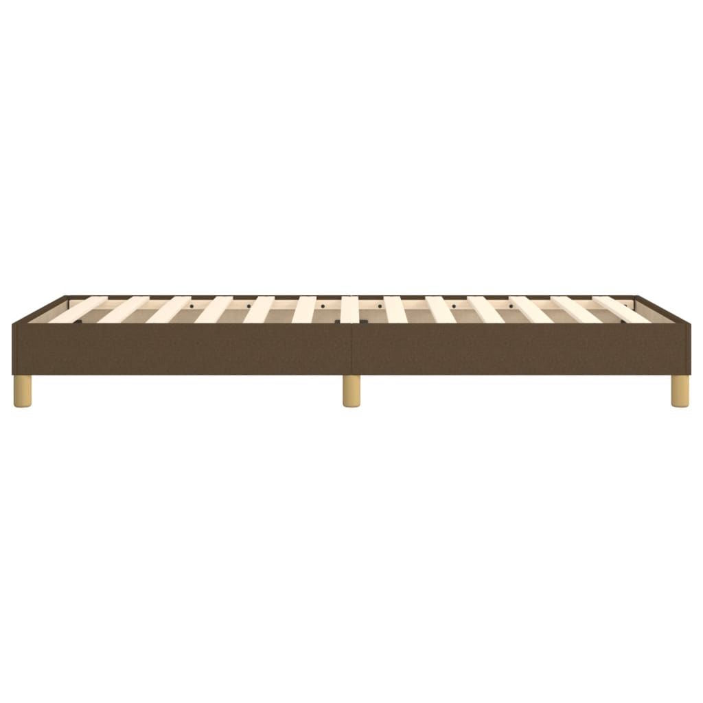 Cadre de lit sans matelas marron foncé 80x200 cm tissu - XIOS