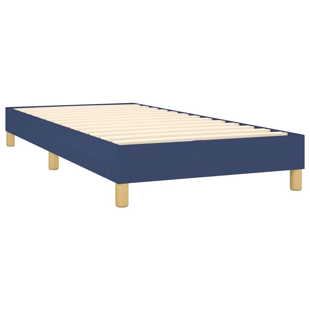 Cadre de lit sans matelas bleu 80x200 cm tissu - XIOS