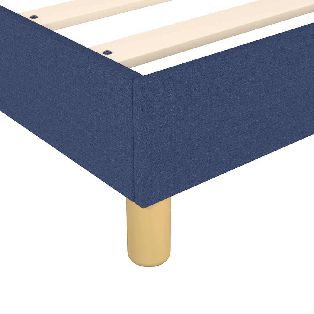 Cadre de lit sans matelas bleu 80x200 cm tissu - XIOS