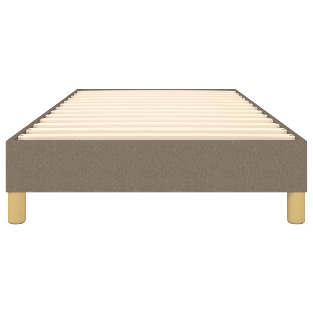 Cadre de lit à ressorts taupe 90x190 cm tissu - XIOS