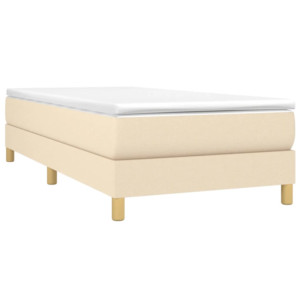 Cadre de lit sans matelas crème 100x200 cm tissu - XIOS