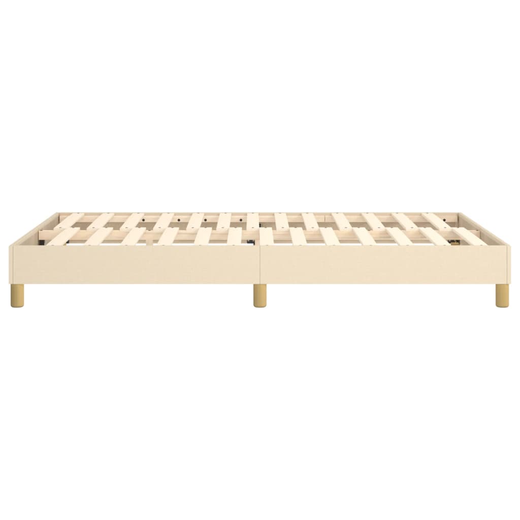 Cadre de lit sans matelas crème 120x200 cm tissu - XIOS