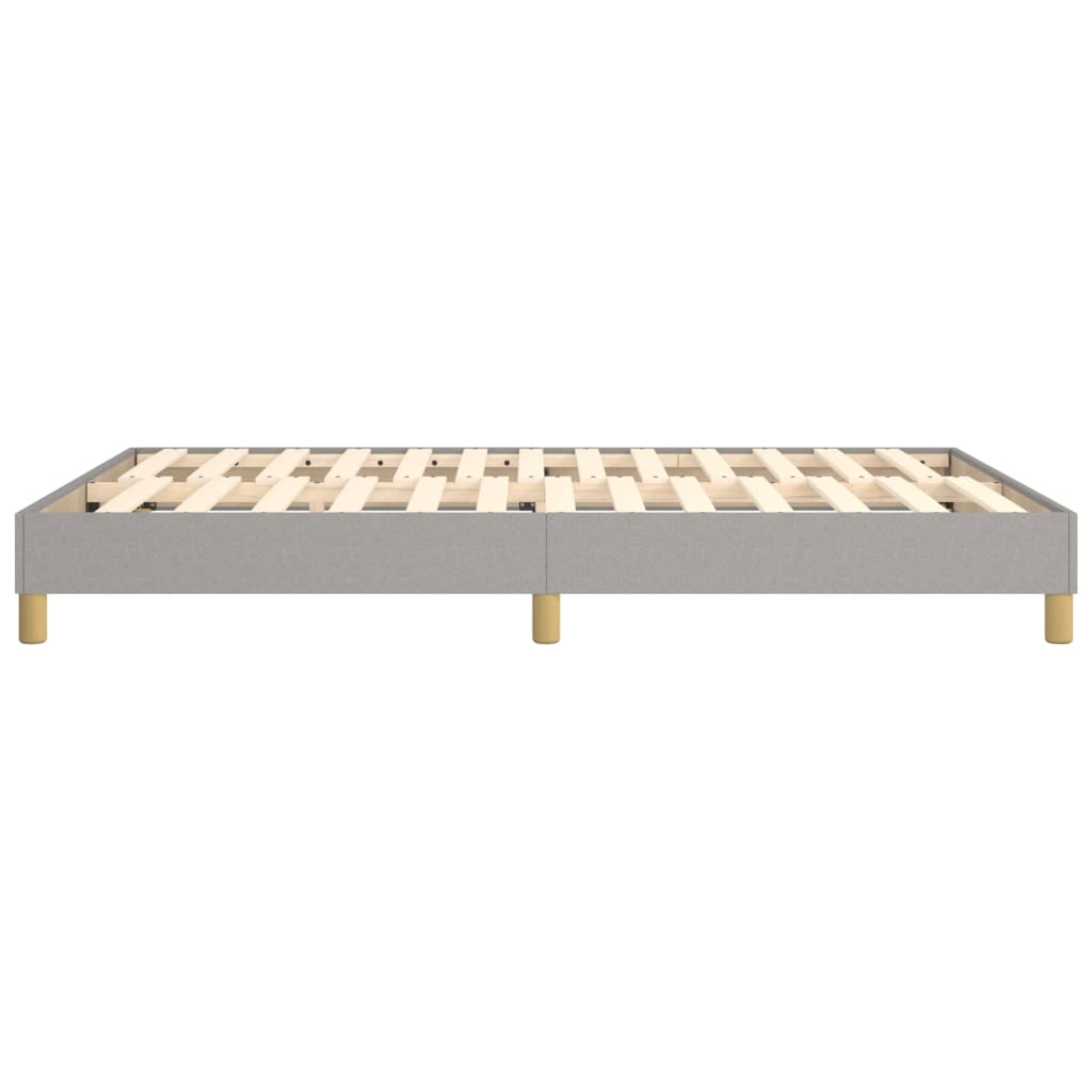 Cadre de lit sans matelas gris clair 140x190 cm tissu - XIOS