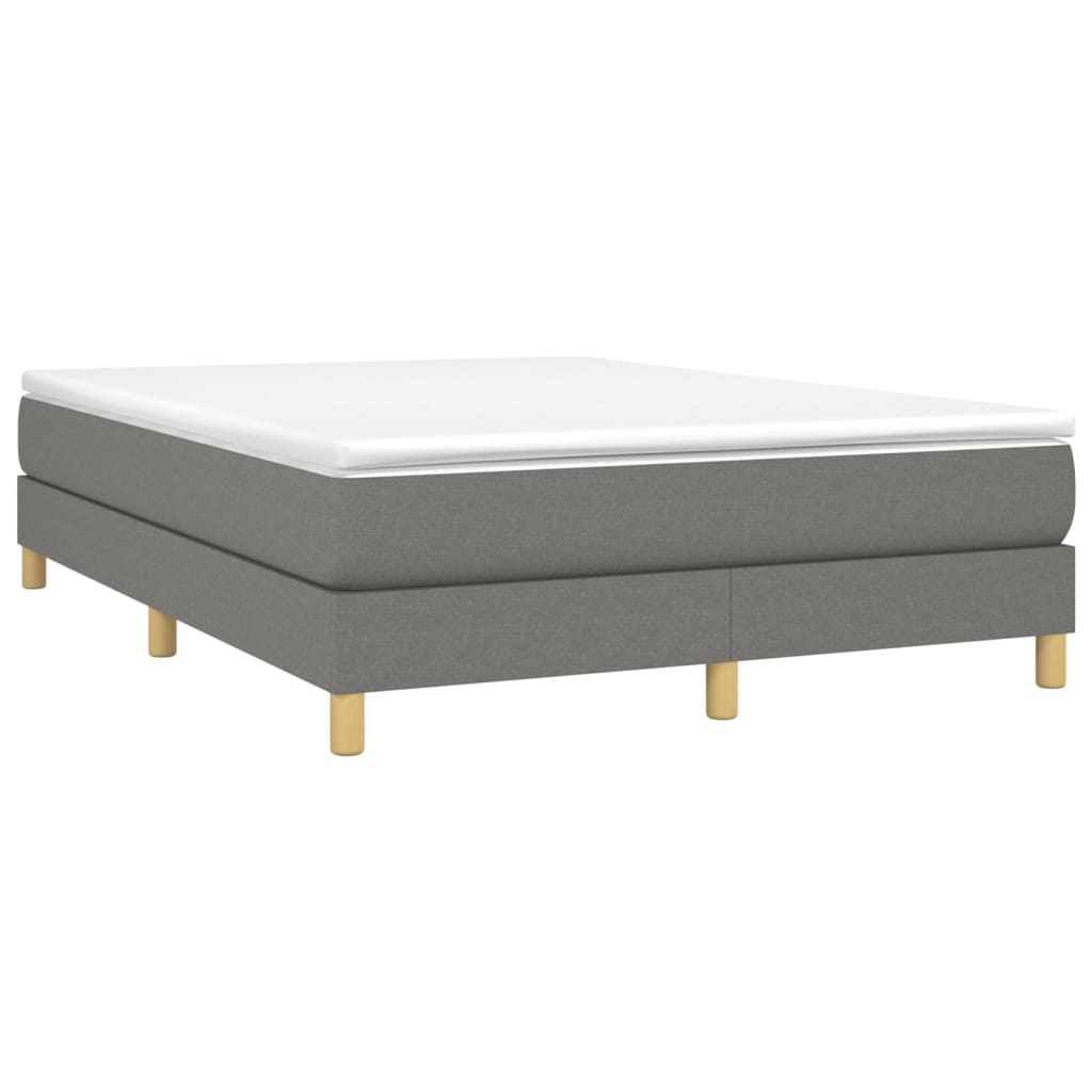 Cadre de lit sans matelas gris foncé 140x190 cm tissu - XIOS