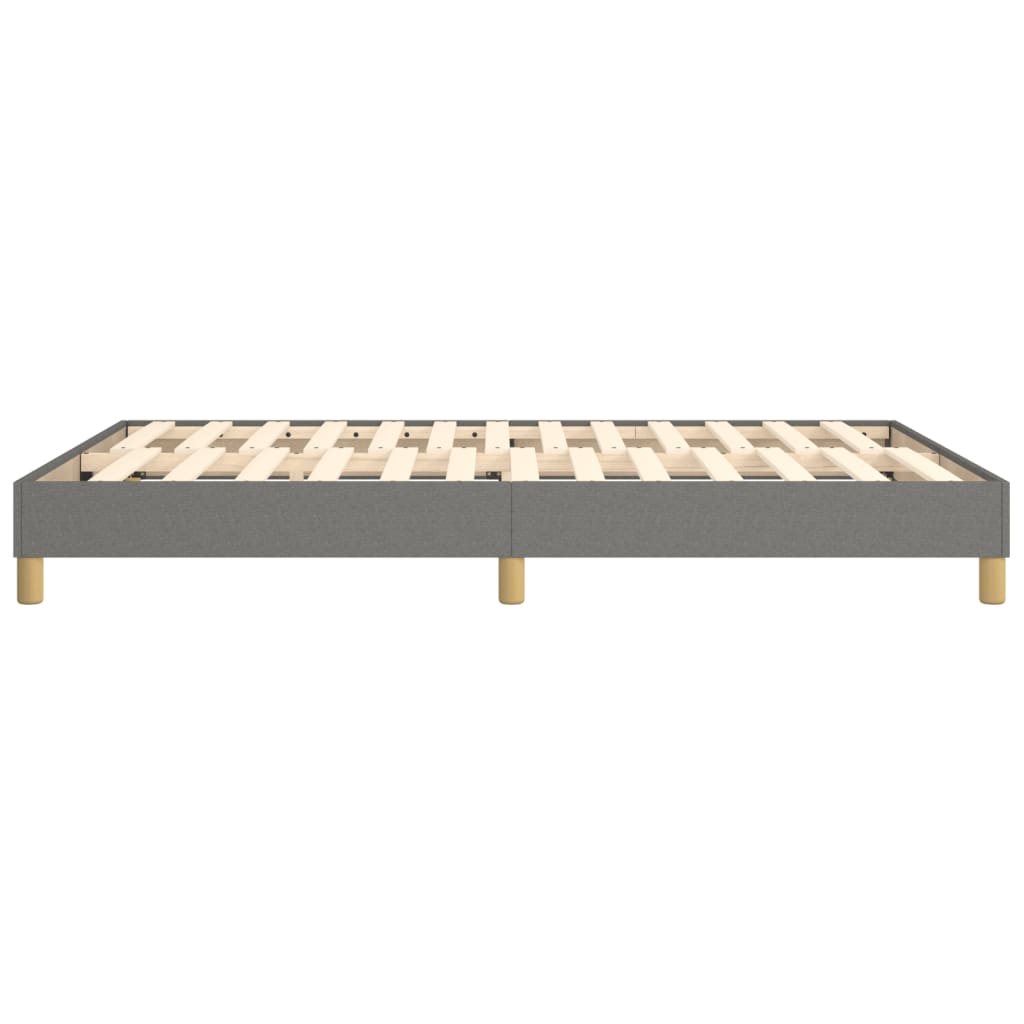 Cadre de lit sans matelas gris foncé 140x190 cm tissu - XIOS