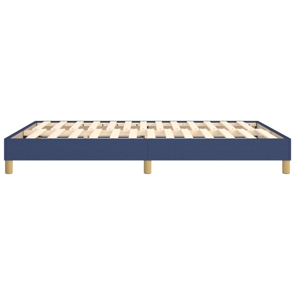 Cadre de lit bleu 140x190 cm tissu - XIOS