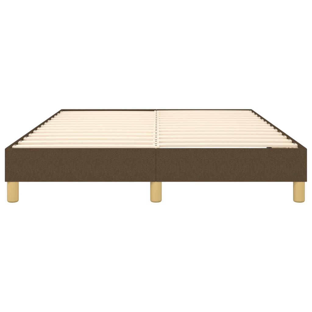Cadre de lit sans matelas marron foncé 140x200 cm tissu - XIOS