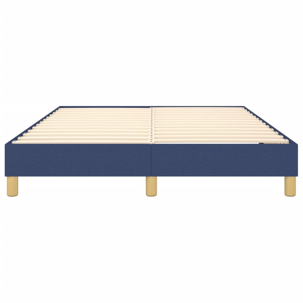 Cadre de lit sans matelas bleu 140x200 cm tissu - XIOS