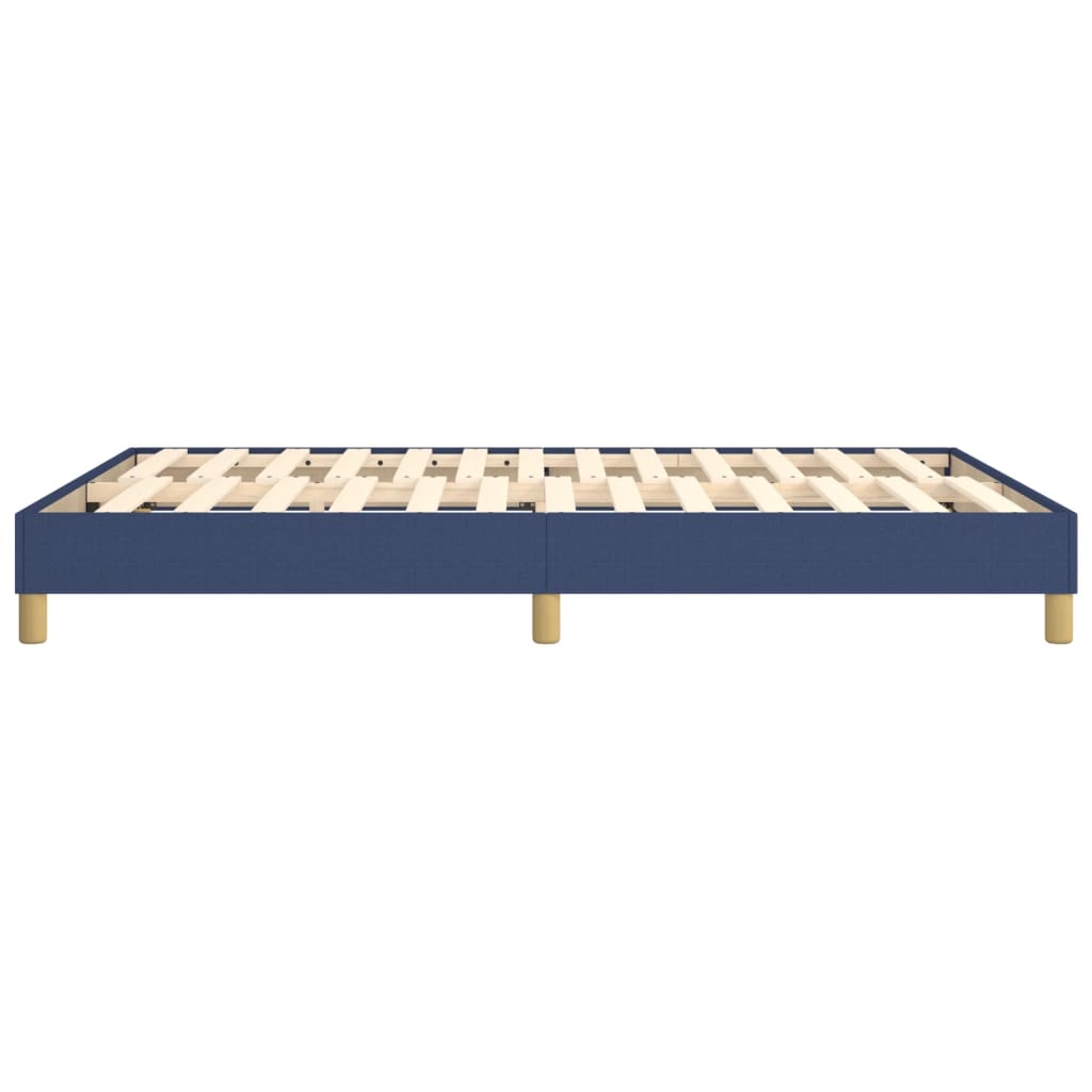 Cadre de lit sans matelas bleu 140x200 cm tissu - XIOS