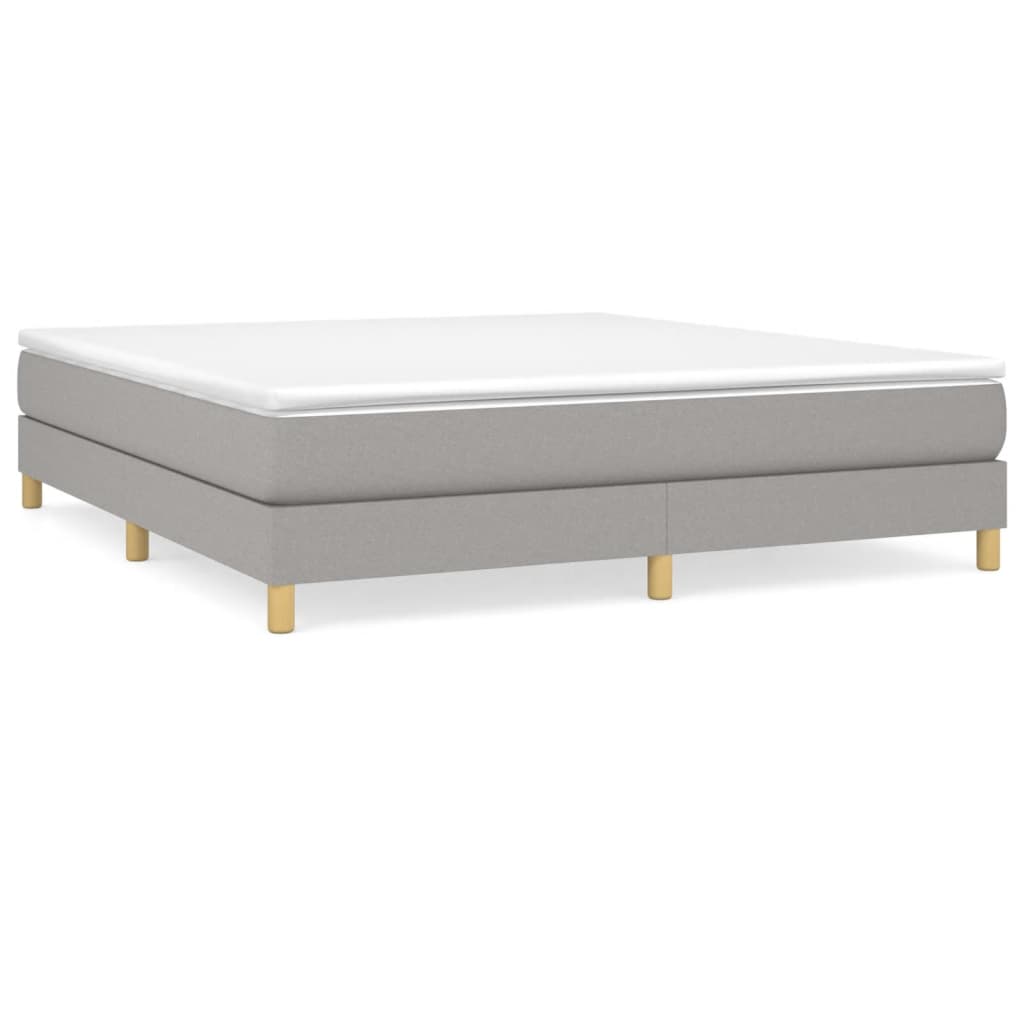 Cadre de lit sans matelas gris clair 180x200 cm tissu - XIOS