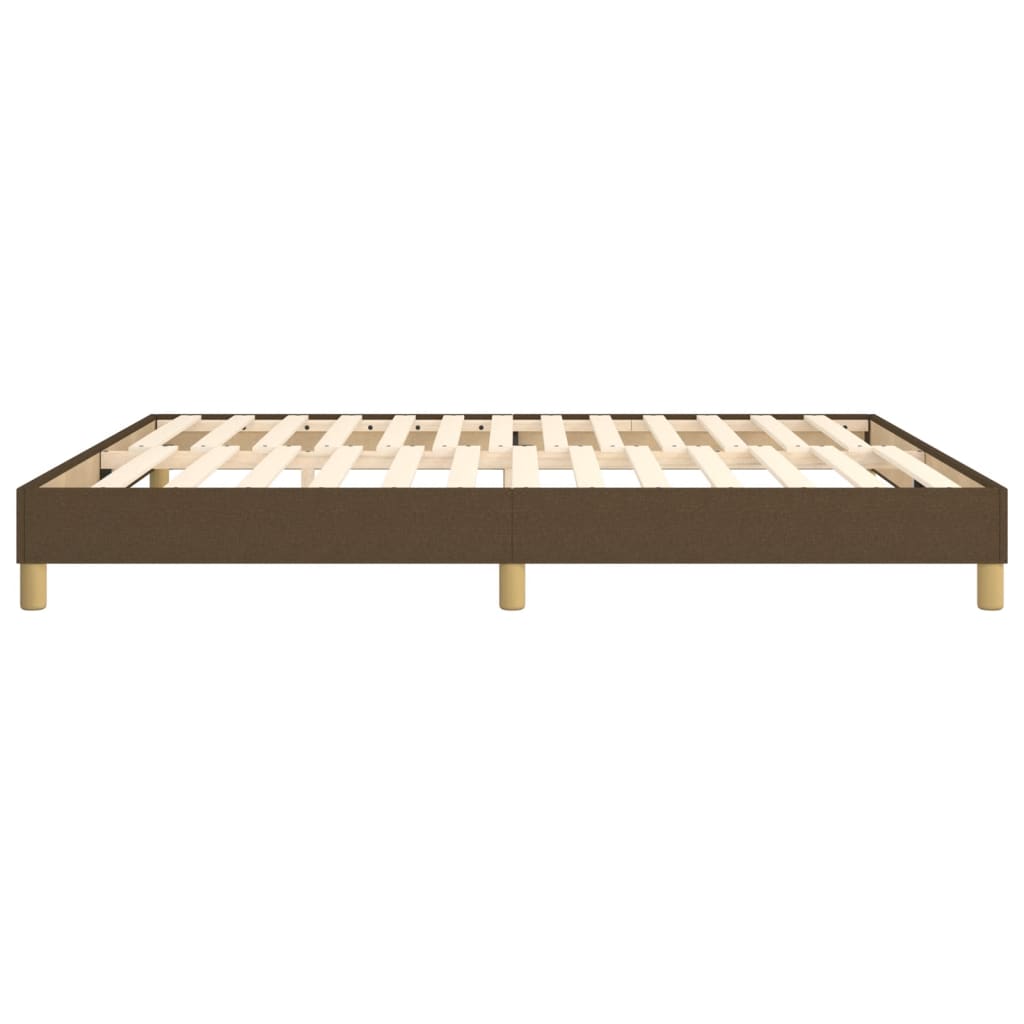 Cadre de lit marron foncé 180x200 cm tissu - XIOS