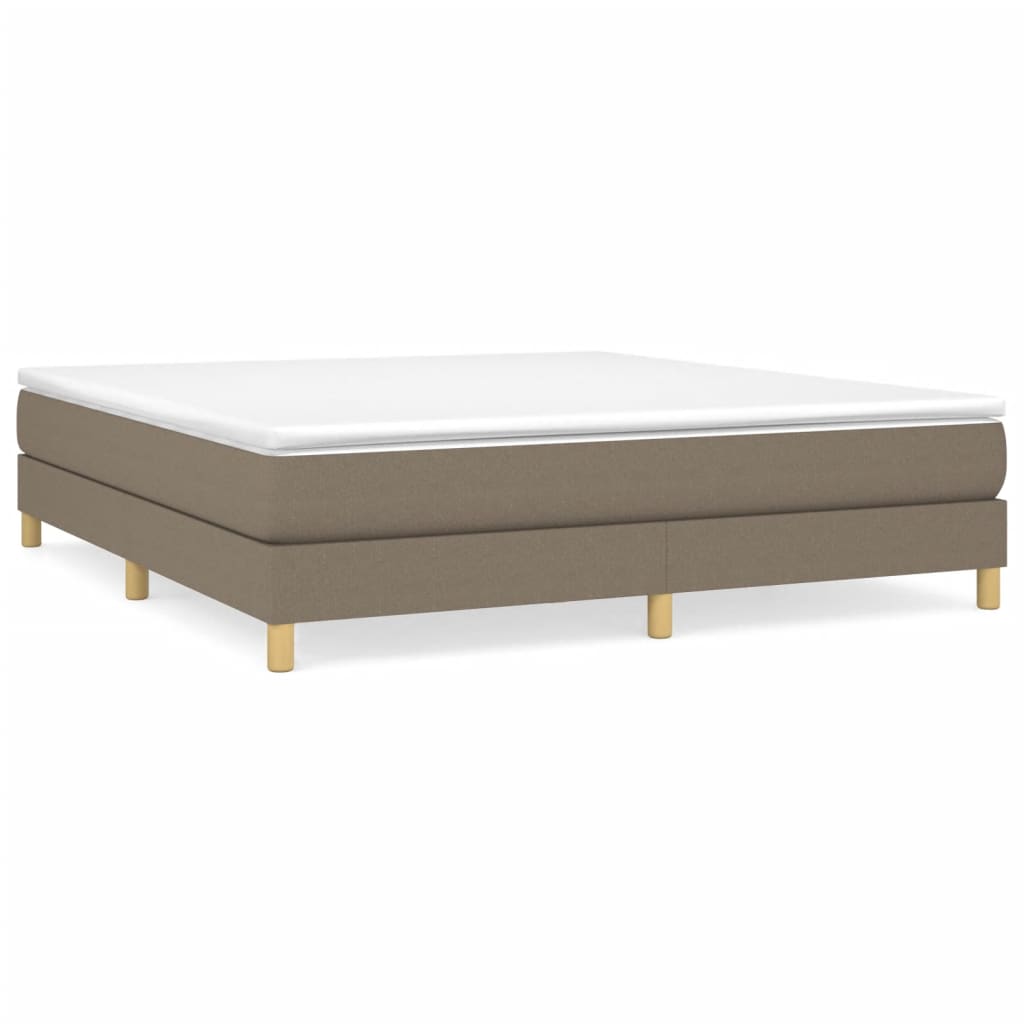 Cadre de lit sans matelas taupe 180x200 cm tissu - XIOS