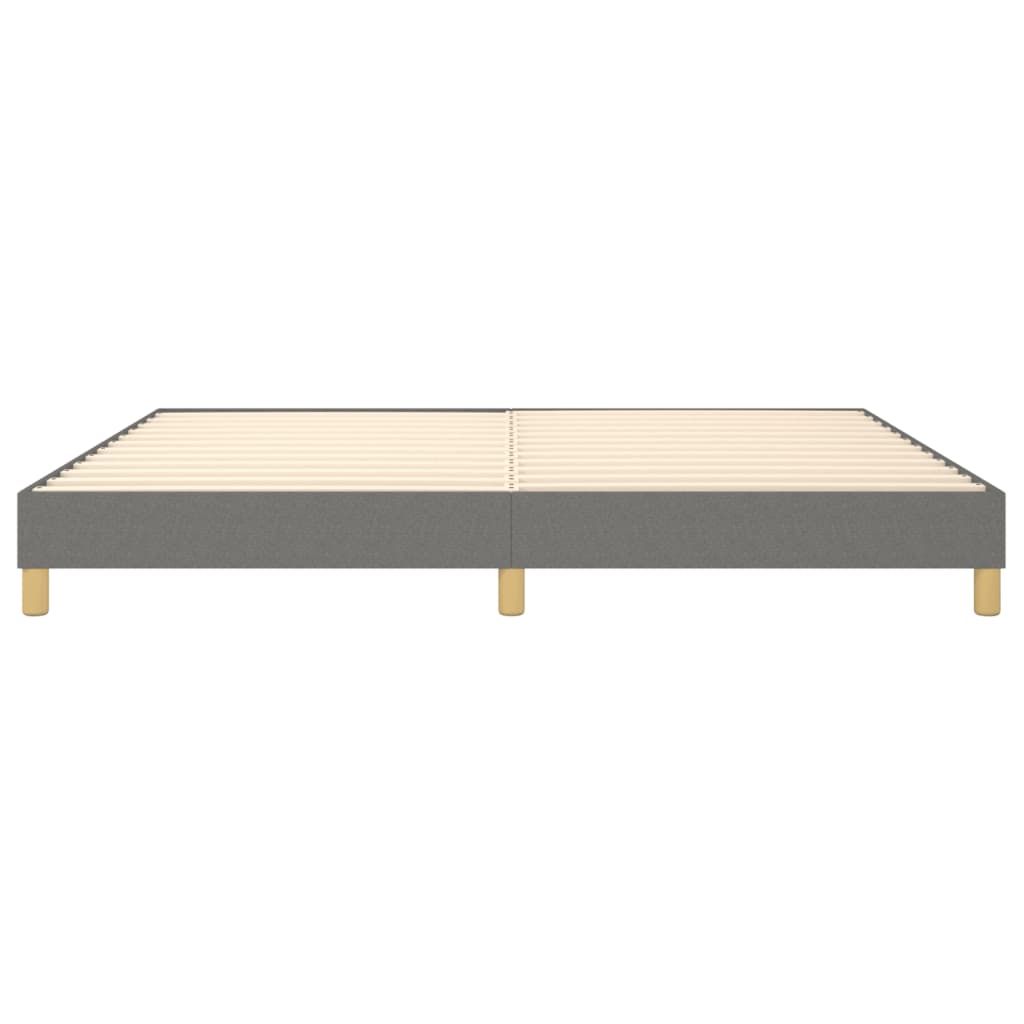 Cadre de lit sans matelas gris foncé 200x200 cm tissu - XIOS