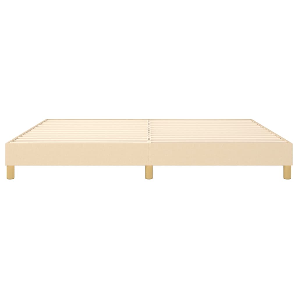 Cadre de lit sans matelas crème 200x200 cm tissu - XIOS